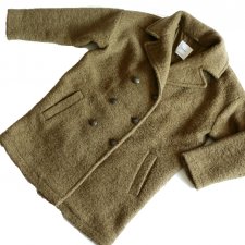 MANGO - WEŁNIANY PŁASZCZ OVERSIZE - BOUCLE - M