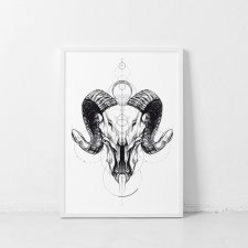 Plakat czaszka geometria 40x50 cm