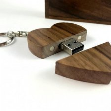 Pendrive SteamMEMORY of Wood - HEART (dark)