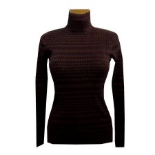 Mango Błyszczący Brązowy Golf Sweter 38 M