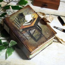 Notatnik notes pamiętnik z kotem kot scrapbook A6