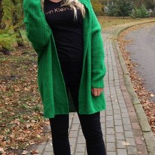 Sweter nowy kardigan z kapturem