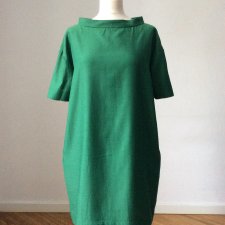 COS zielona sukienka z kieszeniami S