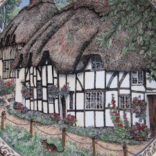 Royal Worcester 1991-VILLAGES  -WHERWELL - by SUE SCULLARD  - kolekcjonerski talerz porcelanowy