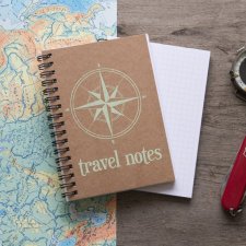 Podróżny notes notatnik bullet journal - zielony kratka