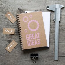 Pomysłowy notes notatnik bullet journal - różowy kropki