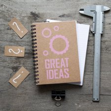 Pomysłowy notes notatnik bullet journal - różowy linie