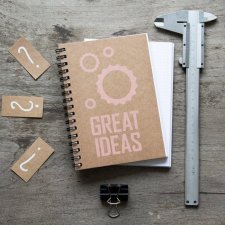 Pomysłowy notes notatnik bullet journal - łosoś kropki