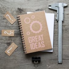 Pomysłowy notes notatnik bullet journal - łosoś kratka