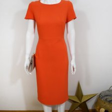 pomarańczowa sukienka midi