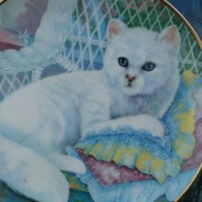 aristrocrat cats -  pampered pussy by Ruth Parry - kolekcjonerski talerz porcelanowy