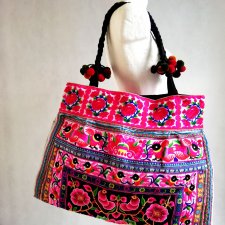 Bardzo duża-haftowana-chińska torba w stylu Boho