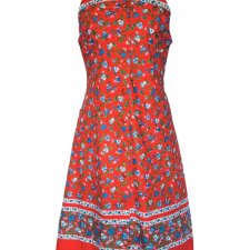 (Autentyczny vintage) lata 60-te bawełniana sukienka fartuszek