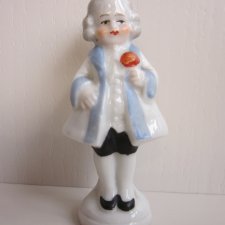 Miniaturowa Starej daty figurka porcelanowa