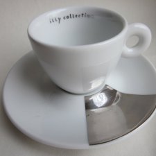 Rosenthal germany -illy colection 2002 -pistoletto - stylish platinum design finish -limited edition