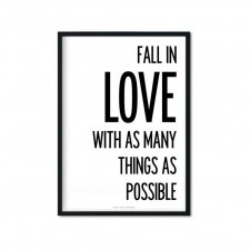 "Fall In Love" Plakat 50x70 cm