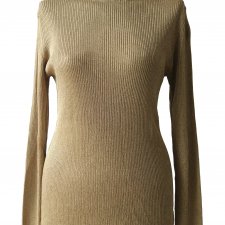 Złoty golf z dodatkiem jedwabiu