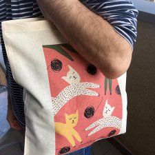 Torba bawełniana z autorską grafiką