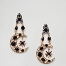 Boohoo kolczyki księżyce boho
