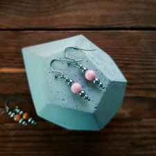 WHW Taste Earrings Pink Marble II