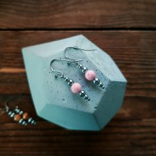 WHW Taste Earrings Pink Marble II
