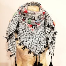 chusta z frędzlami marengo