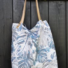 Torba tote XXL -  print, monstera