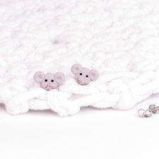 Malutkie kolczyki sztyfty Słonik