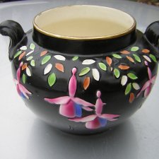 Secesja - dawnej daty  efektowny dekoracyjny  wazon, pojemnik, osłonka lewes made in england