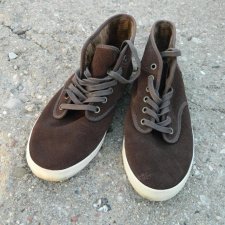 VANS 37 * SKÓRA NATURALNA * BRĄZOWE WYSOKIE TENISÓWKI