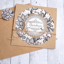 dziękuję :: kartka handmade :: podziękowanie