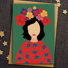 Kartka, pocztówka, z autorską grafiką