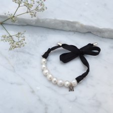 Bransoletka z pereł Ribbon srebrna