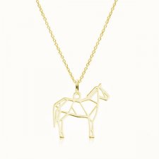 KOŃ- srebro złocone