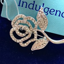 Indulgence Rose ❀ڿڰۣ❀ RHODIUM PLATED - Brosza