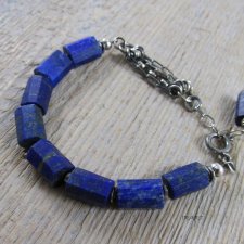 Bryłki lapis lazuli - bransoletka