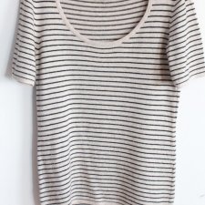EXCLUSIVE marine stripes cashmere blouse