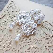 Elaine- ślubne kolczyki soutache