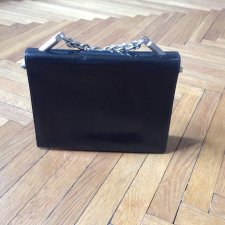 Christian Dior skórzana torebka z metalową rączką