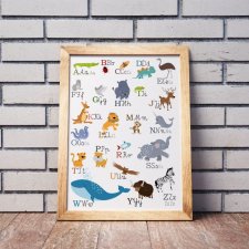 Plakat alfabet zwierzęta