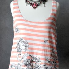 Top RIVER ISLAND floral paski vintage S M L