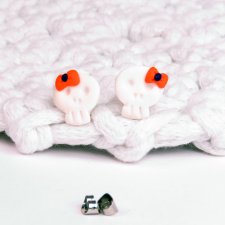 Kolczyki sztyfty - Czaszka