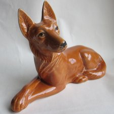 big dog "britsh made  " duża porcelanowa figurka  ręcznie malowana kolekcjonerska 19 x 8 x 13,5 cm