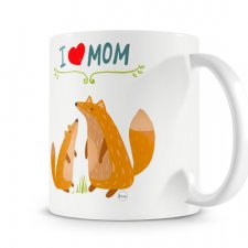 leśny kubek. I love mom - liski