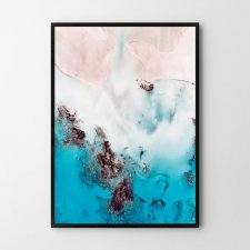 Plakat abstrakcja laguna różowy 70x100cm B1