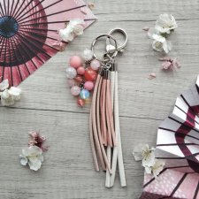 Brelok/zawieszka z kamieniami naturalnymi - Cherry Blossom