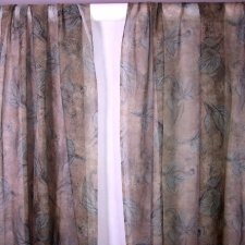 Zasłony brąz z szarym turkusem