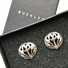 Rzadkość! Klipsy - Srebro 925 ❀ڿڰۣ❀ Rennie Mackintosh Rose ❀ڿڰۣ❀