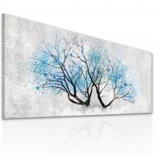 Obraz na płotnie do salonu -Kwitnące drzewo, format 150x60cm 02315