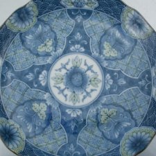 mandala Japan sygnowany porcelanowy  półgłęboki szlachetnie zdobiony